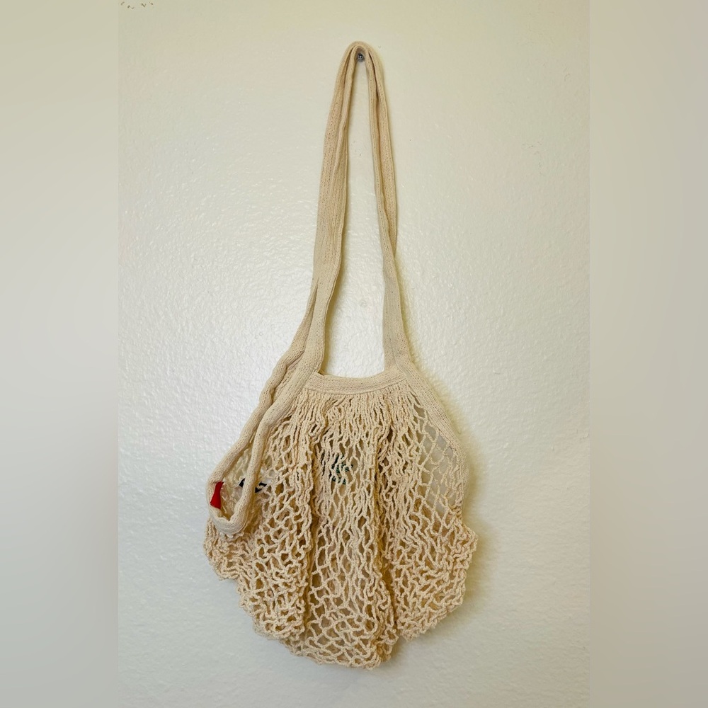 adidas Reusable Cotton Mesh Grocery‎ Tote With Zip Pocket For Coins